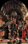 Bartolomeo Montagna Madonna and Child Enthroned with Saints oil painting on canvas